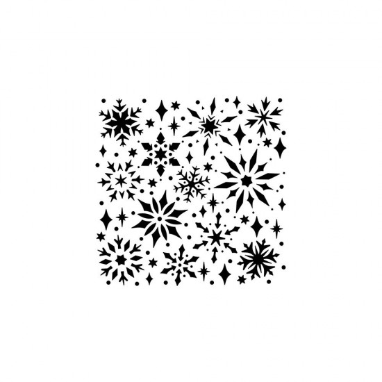 TCW - Stencil modèle "Snowflake Sparkles" 6" X 6"